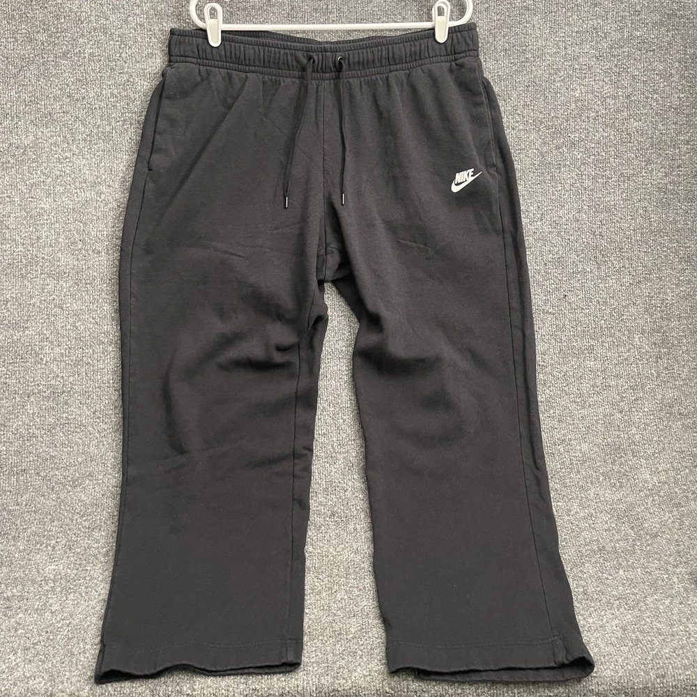 Nike Club Fleece Sweatpants Women's Sz 1X Wide Leg CJ0414-010 Black